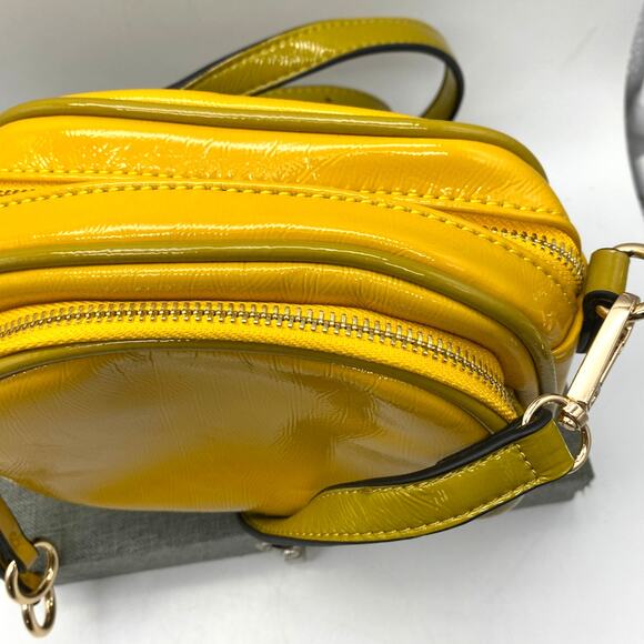 Mellow World Vegan Cross body Yellow Chartreuse  Strap‎ Trim NWT Gold hardware - Picture 8 of 8